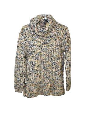 New LOU & Grey Turtleneck Sweater Chunky Knit Oversized Cream Coral Navy Yellow